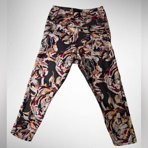 Nanette Lepore Play Abstract Floral 7/8 Leggings w/ Pocket | Size L